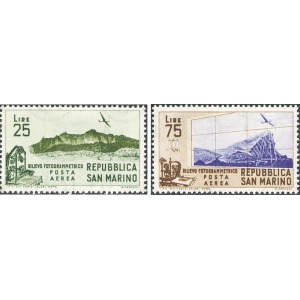 SAN MARINO - 1952 - Posta Aerea: rilievo fotogrammetrico di San Marino - 2 v.