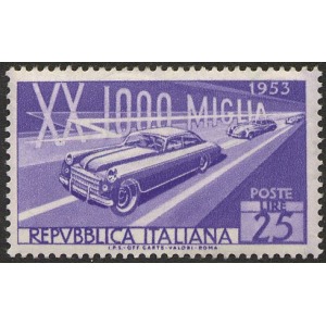 ITALIA - 1953 - 20° corsa Mille Miglia - 1 v.