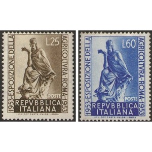 ITALIA - 1953 - Esposizione dell'Agricoltura - 2 v.