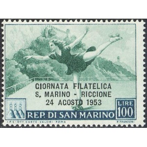 SAN MARINO - 1953 - Giornata filatelica San Marino-Riccione - 1 v.