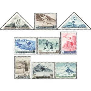 SAN MARINO - 1953 - Sport I serie + Posta Aerea - 9 v.
