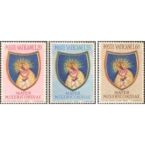 VATICANO - 1954 - Chiusura dell'Anno Mariano Mater Misericordiae - 3 v.