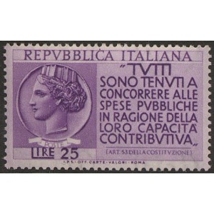 ITALIA - 1954 - Propaganda per la denuncia dei redditi - 1 v.