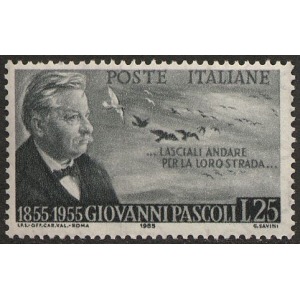 ITALIA - 1955 - 100° della nascita di Giovanni Pascoli - 1 v.