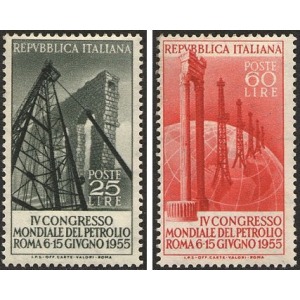ITALIA - 1955 - 4° congresso mondiale del Petrolio - 2 v.