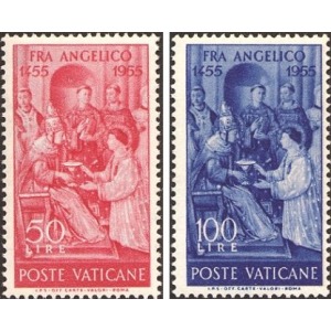 VATICANO - 1955 - 500° della morte del Beato Angelico - 2 v.