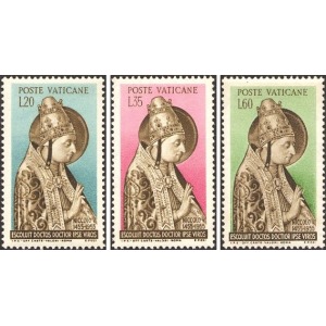VATICANO - 1955 - 500° della morte di Papa Niccolò V - 3 v.