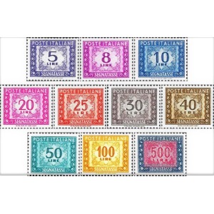 ITALIA - 1955/66 - Segnatasse: Cifra (fil. stelle) - 10 v.