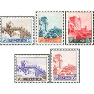 SAN MARINO - 1955 - Vedute - 5 v.
