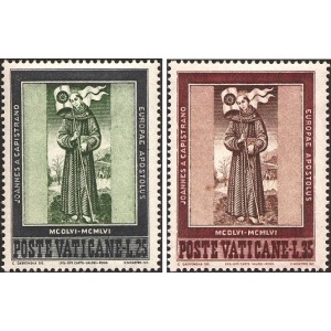 VATICANO - 1956 - 500° della morte di San Giovanni da Capistrano - 2 v.