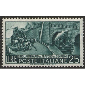 ITALIA - 1956 - 50° del Traforo del Sempione - 1 v.