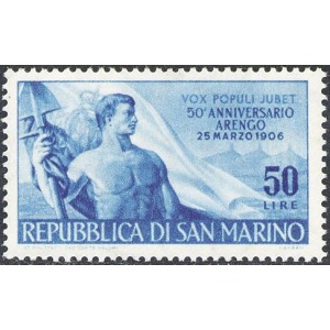 SAN MARINO - 1956 - 50° del ripristino dell'Arengo - 1 v.