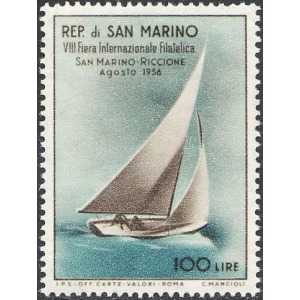 SAN MARINO - 1956 - 8° Fiera internazionale filatelica San Marino-Riccione - 1 v.