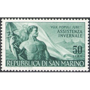 SAN MARINO - 1956 - Assistenza invernale - 1 v.