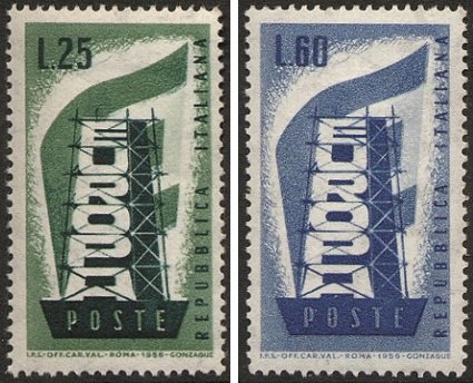 1956 Europa 2 v. Italia ITALIA - 1956 - Europa - 2 v.