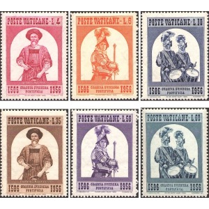 VATICANO - 1956 - Istituzione della Guardia Svizzera - 6 v.