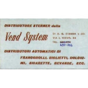 ITALIA - 1956 - Libretto Vend System color grigio 4 x 25 L. - con numero telefonico corretto a penna - 1 libretto