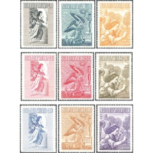 VATICANO - 1956 - Posta Aerea: Arcangelo Gabriele - 9 v.