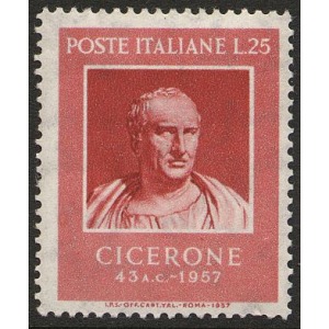 ITALIA - 1957 - 2000° della morte di Marco Tullio Cicerone - 1 v.