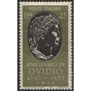 ITALIA - 1957 - 2000° della nascita di Publio Ovidio Nasone - 1 v.