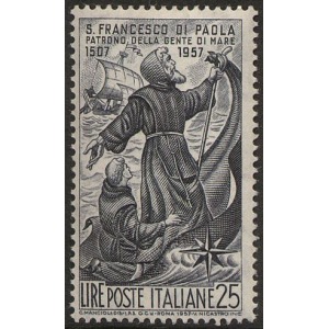 ITALIA - 1957 - 450° della morte di San Francesco di Paola - 1 v.