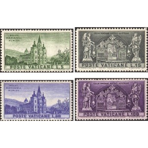 VATICANO - 1957 - 800° del Santuario di Mariazell - 4 v.