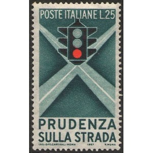 ITALIA - 1957 - Campagna di educazione stradale - 1 v.