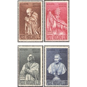 VATICANO - 1958 - 200° della nascita di Antonio Canova - 4 v.