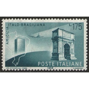 ITALIA - 1958 - Amicizia italo-brasiliana - 1 v.
