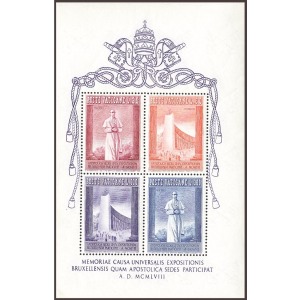 VATICANO - 1958 - Esposizione Universale di Bruxelles - 1 BF