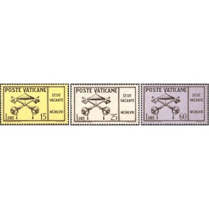 VATICANO - 1958 - Sede Vacante - 3 v.