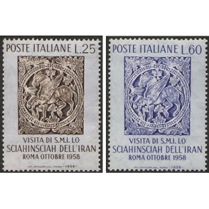 ITALIA - 1958 - Visita in Italia dello Scià dell'Iran - 2 v.