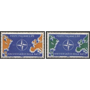 ITALIA - 1959 - 10° della NATO - 2 v.