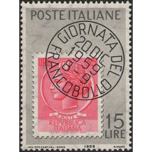 ITALIA - 1959 - 1° Giornata del Francobollo - 1 v.