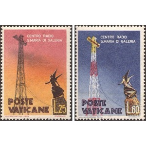 VATICANO - 1959 - Centro Radio di Santa Maria di Galeria - 2 v.