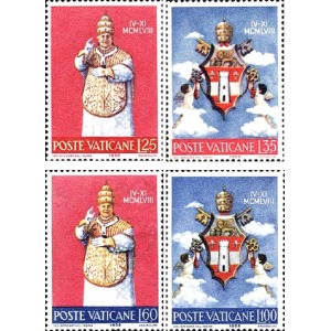 VATICANO - 1959 - Incoronazione di Papa Giovanni XXIII - 4 v.