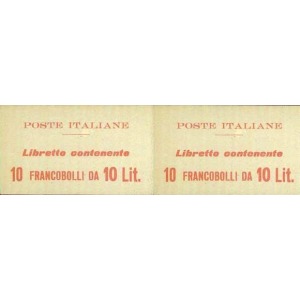 ITALIA - 1959 - Libretto Poste Italiane su entrambe le facciate 10 x 10 L. - 1 libretto