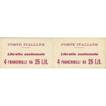 ITALIA - 1959 - Libretto Poste Italiane su entrambe le facciate 4 x 25 L. - 1 libretto
