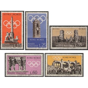 ITALIA - 1959 - Preolimpica - 5 v.
