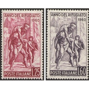 ITALIA - 1960 - Anno mondiale del Rifugiato - 2 v.