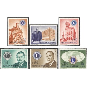 SAN MARINO - 1960 - Fondazione dei Lion's Club + Posta Aerea - 6 v.