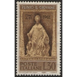 ITALIA - 1961 - 1900° della nascita di Plinio il Giovane - 1 v.