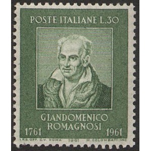 ITALIA - 1961 - 200° della nascita di Giandomenico Romagnosi - 1 v.