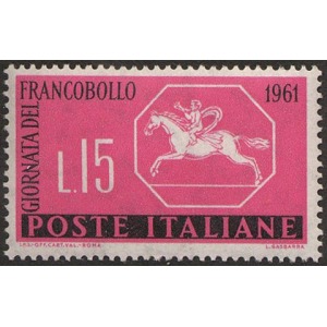 ITALIA - 1961 - 3° Giornata del Francobollo - 1 v.