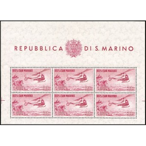 SAN MARINO - 1961 - Posta Aerea: Elicottero - 1 BF