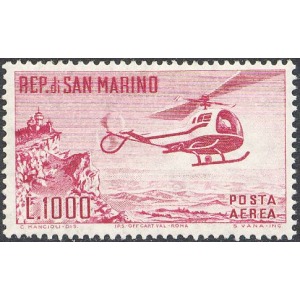 SAN MARINO - 1961 - Posta Aerea: Elicottero - 1 v.
