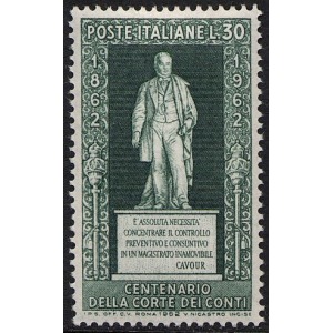 ITALIA - 1962 - 100° Ordinamento della Corte dei Conti - 1 v.