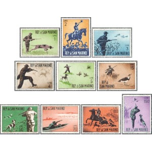 SAN MARINO - 1962 - Caccia moderna - 10 v.