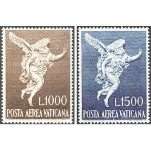 VATICANO - 1962 - Posta Aerea: Arcangelo Gabriele - 2 v.