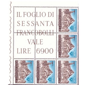 ITALIA - 1963 - 100° del CAI - 1 blocco angolare